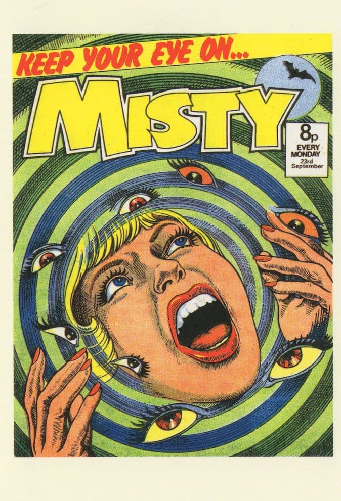 Hypnosis Witch Hypnotic Eyes Spell Of Horror Girls 1970s Comic Book Postcard