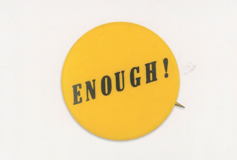 I've Had Enough Please Stop Protest Button Badge Postcard