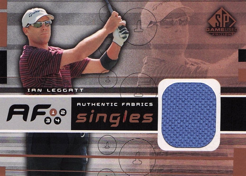 Ian Leggatt Authentic Fabrics Singles 2003 Golf Upper Deck Worn Shirt Card