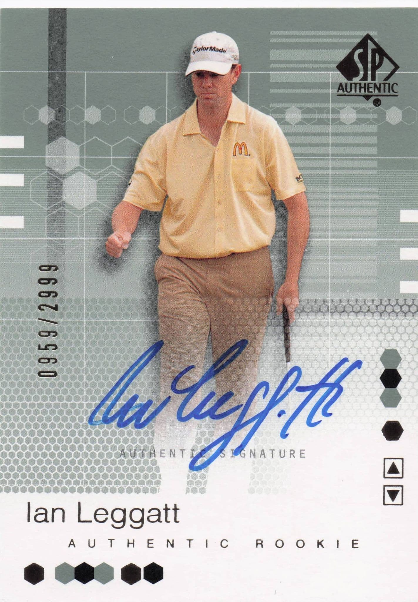 Ian Leggatt Authentic Rookie 2002 Golf SP Hand Signed Autograph Card