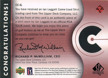 Ian Leggatt Course Classics 2003 Authentic Worn PGA Tour Golf Shirt Card