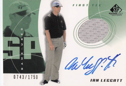 Ian Leggatt First Tee 2002 Golf Upper Deck Hand Signed Worn Shirt Card