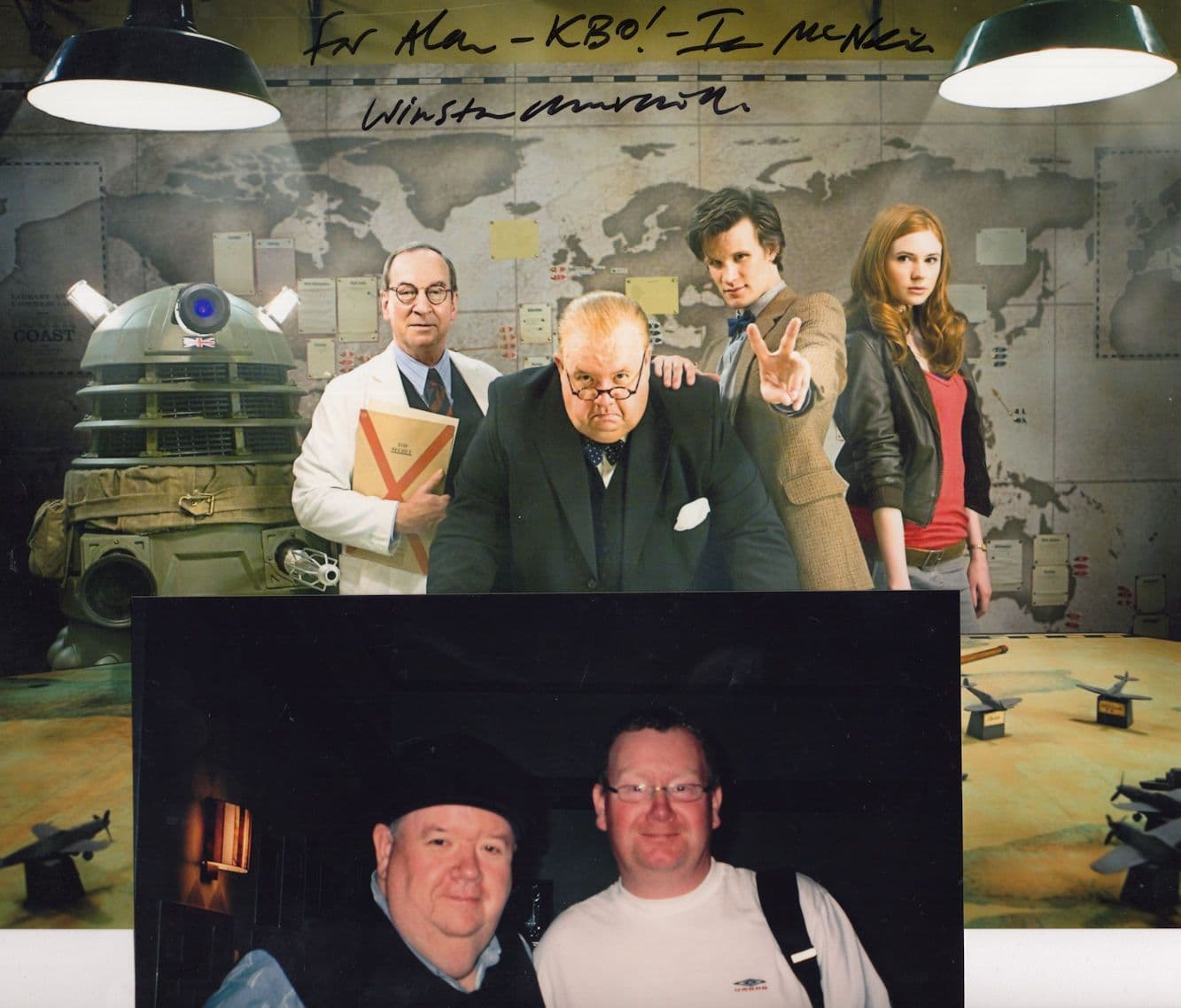 Ian McNeice Winston in Dr Who Ultimate 10x8 Hand Signed 2x COA Photo s