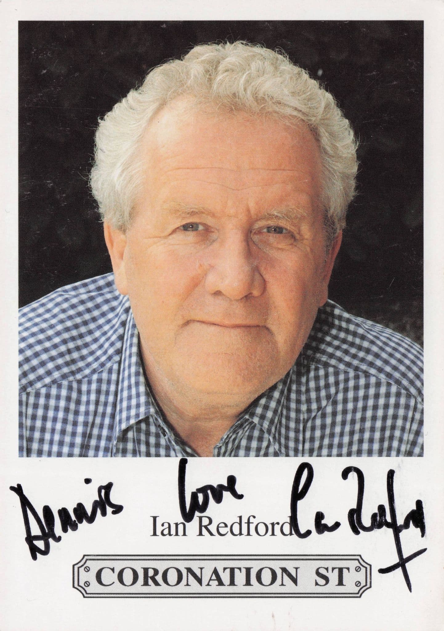 Ian Redford Coronation Street Hand Signed Cast Photo
