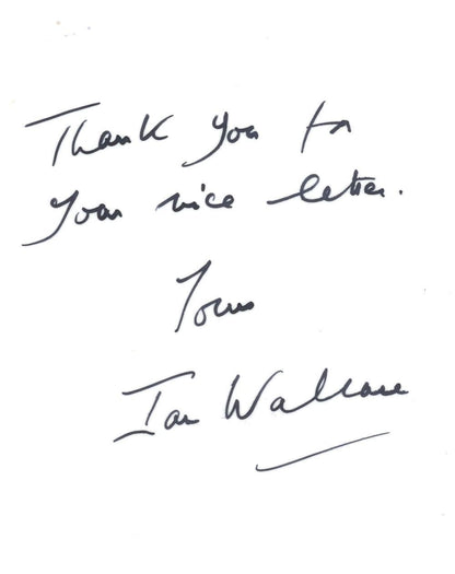 Ian Wallace Scottish TV Opera Singer Hand Signed Photo & Message
