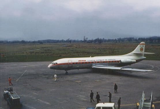 Iberia Caravelle EC-ARL Plane Manchester Airport Limited Edition of 300 Postcard