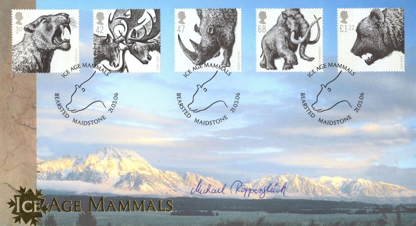 Ice Age Mammals Dr Michael Rappengluck Scientist Hand Signed FDC