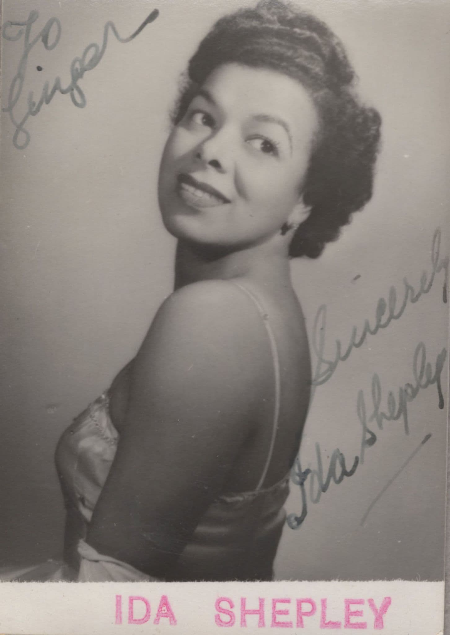 Ida Shepley BBC Singer Flower Drum Song Theatre Hand Signed Photo