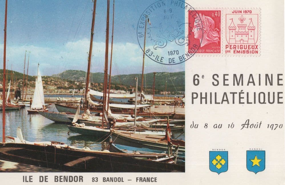 Ile De Bendor 1970 6th Semaine Philatelique FDC Postcard