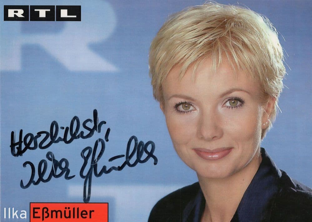Ilka Essmuller RTL Nachtjournal Punkt Olympics Presenter Hand Signed Photo