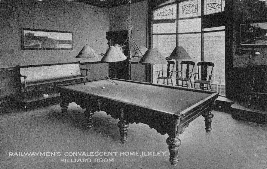Ilkley Railway Convalescent Home Biliards Table Yorkshire Old Postcard