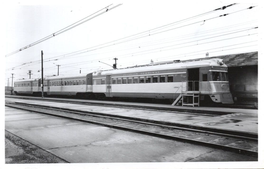 Illinois Train Vintage Real Photo Railroad USA Postcard