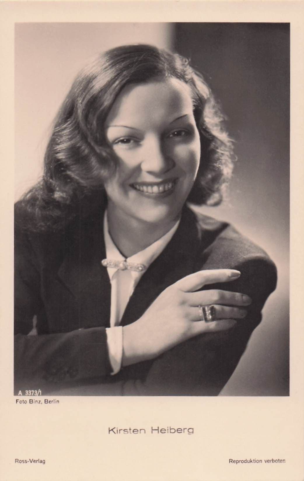 Ilse Werner German Film Actress Antique Real Photo Postcard