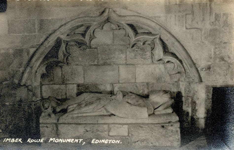 Imber Rouse Monument Edington Somerset Antique Postcard