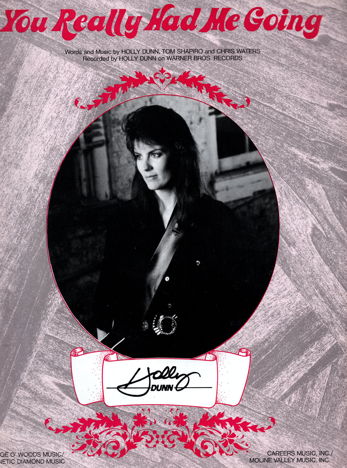 You Really Had Me Going Rare Holly Dunn Country & Western Sheet Music