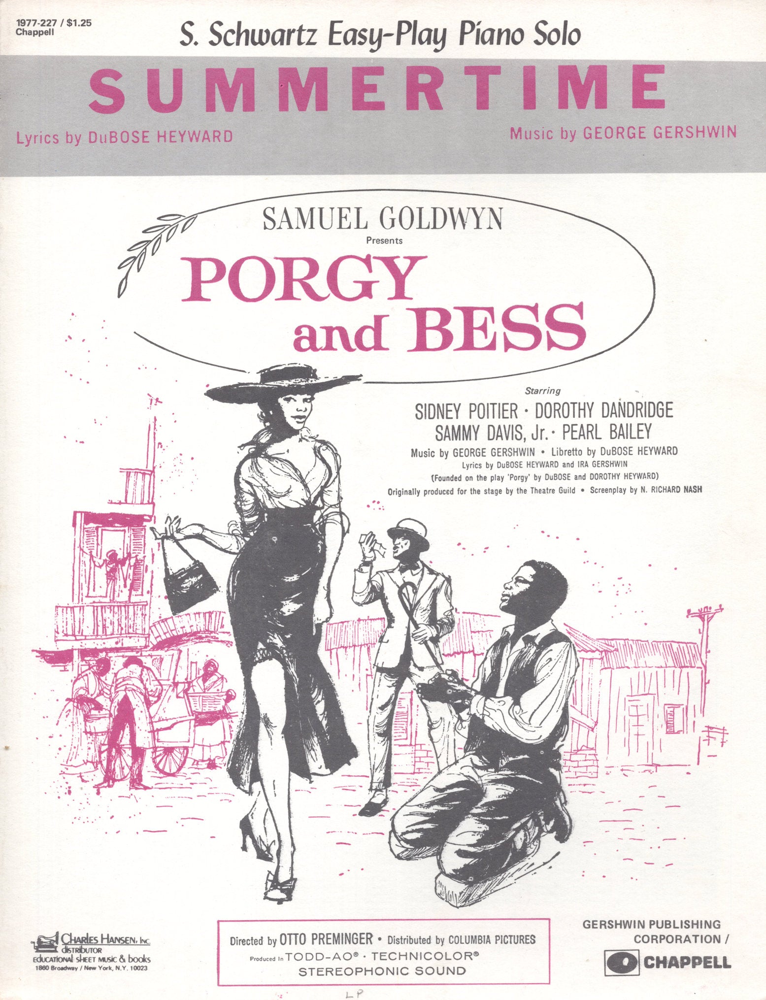 Summertime Porgy & Bess Film Musical George Gershwin 1970s Sheet Music