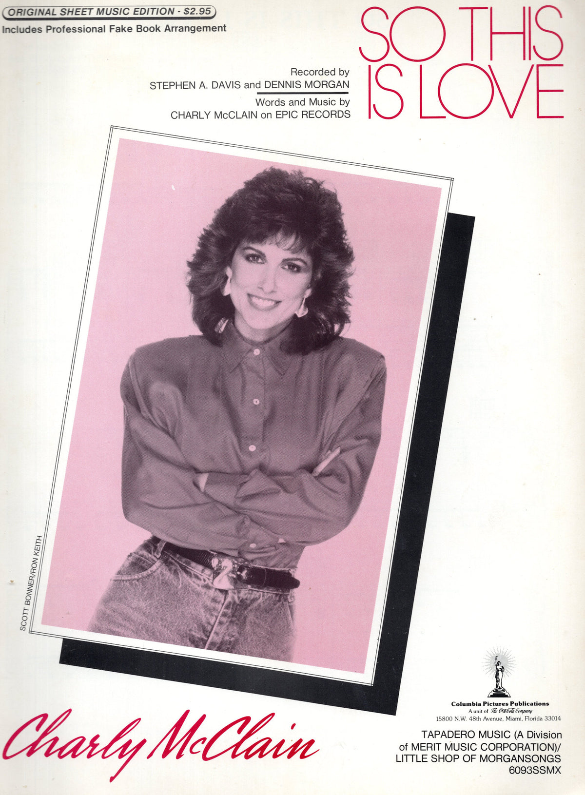 Charly McClain So This Is Love American RARE Sheet Music
