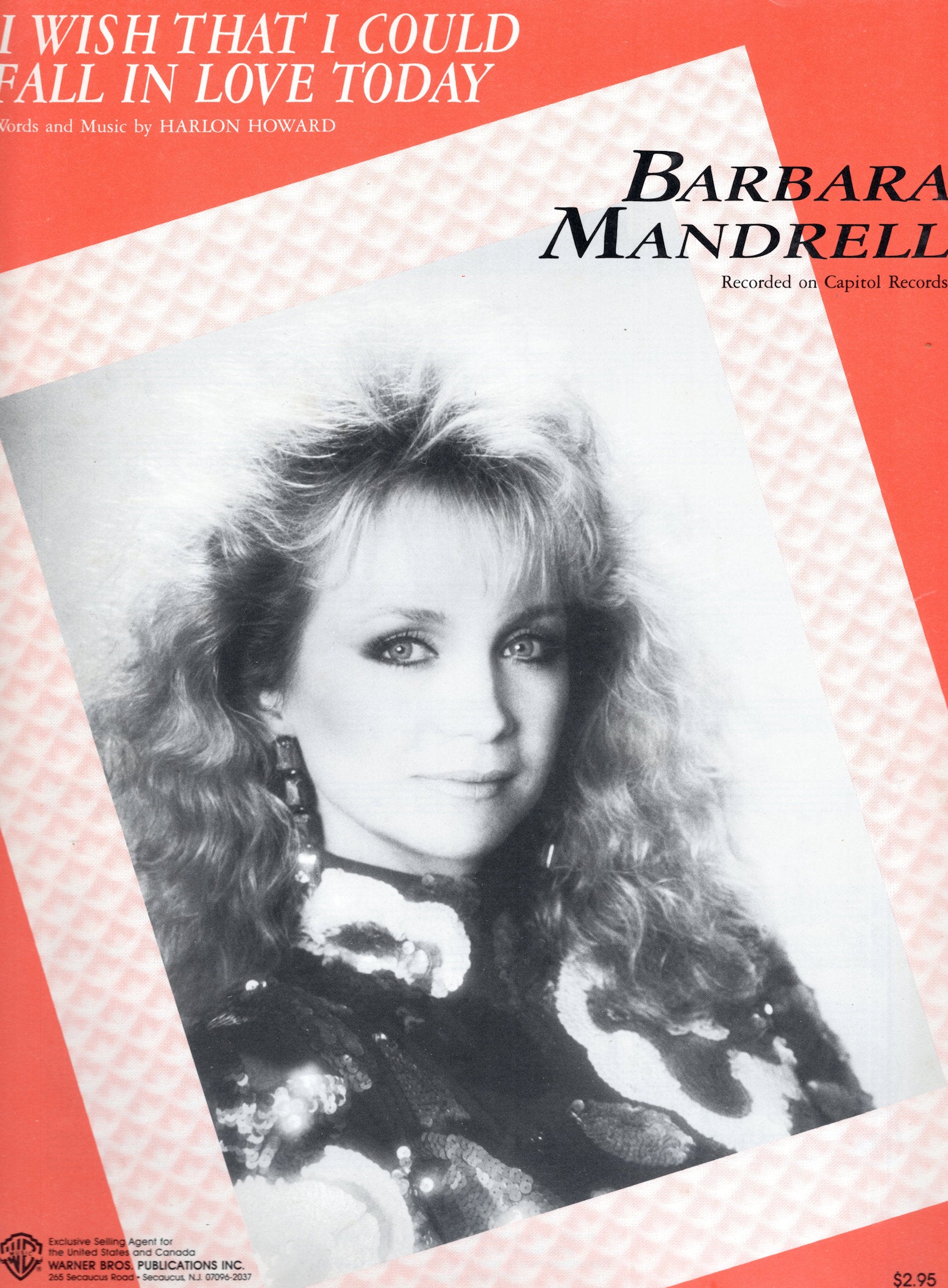 I Wish That I Could Fall In Love Barbara Mandrell XL 1970s Country Sheet Music