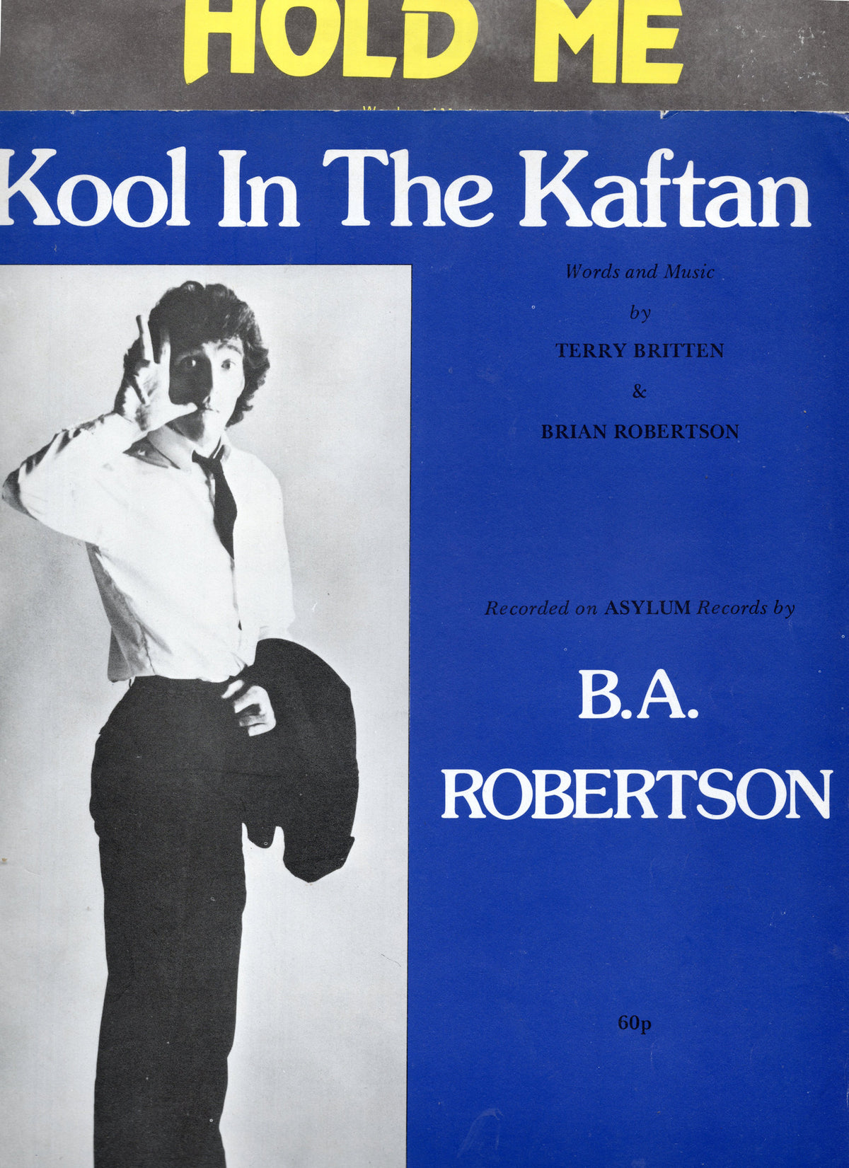 BA Robertson of Bang Bang Kool In The Kaftan Hold Me 2x XL Large Sheet Music