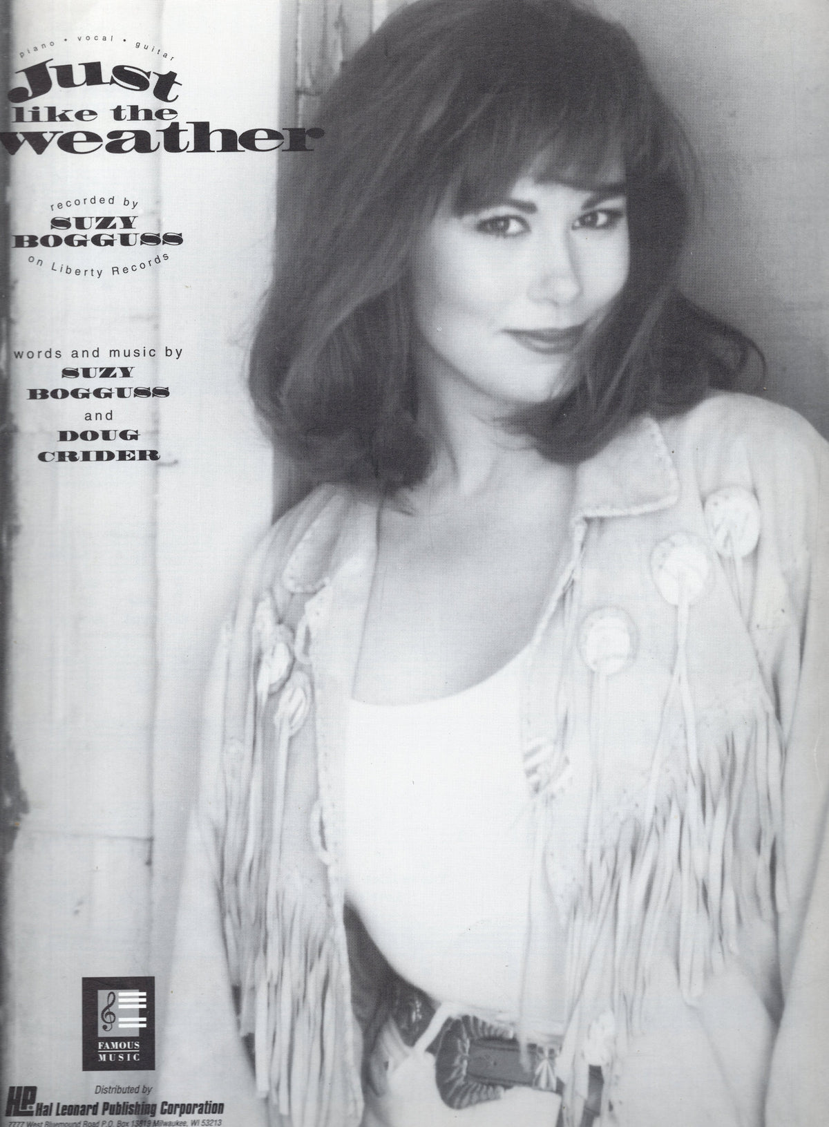 Suzy Boggues Just Like The Weather XL Liberty Records USA Sheet Music