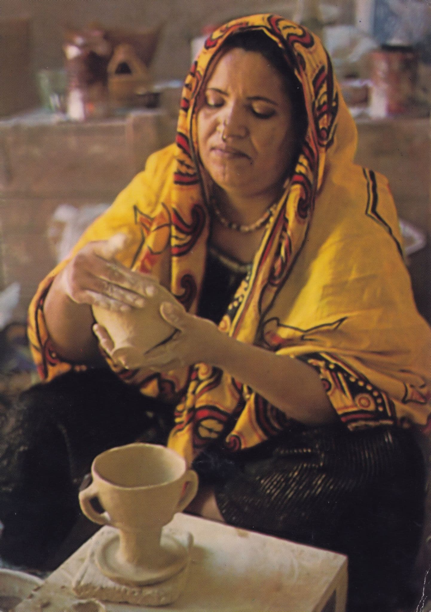 Incense Burner Maker Making Dhofar Indian Postcard