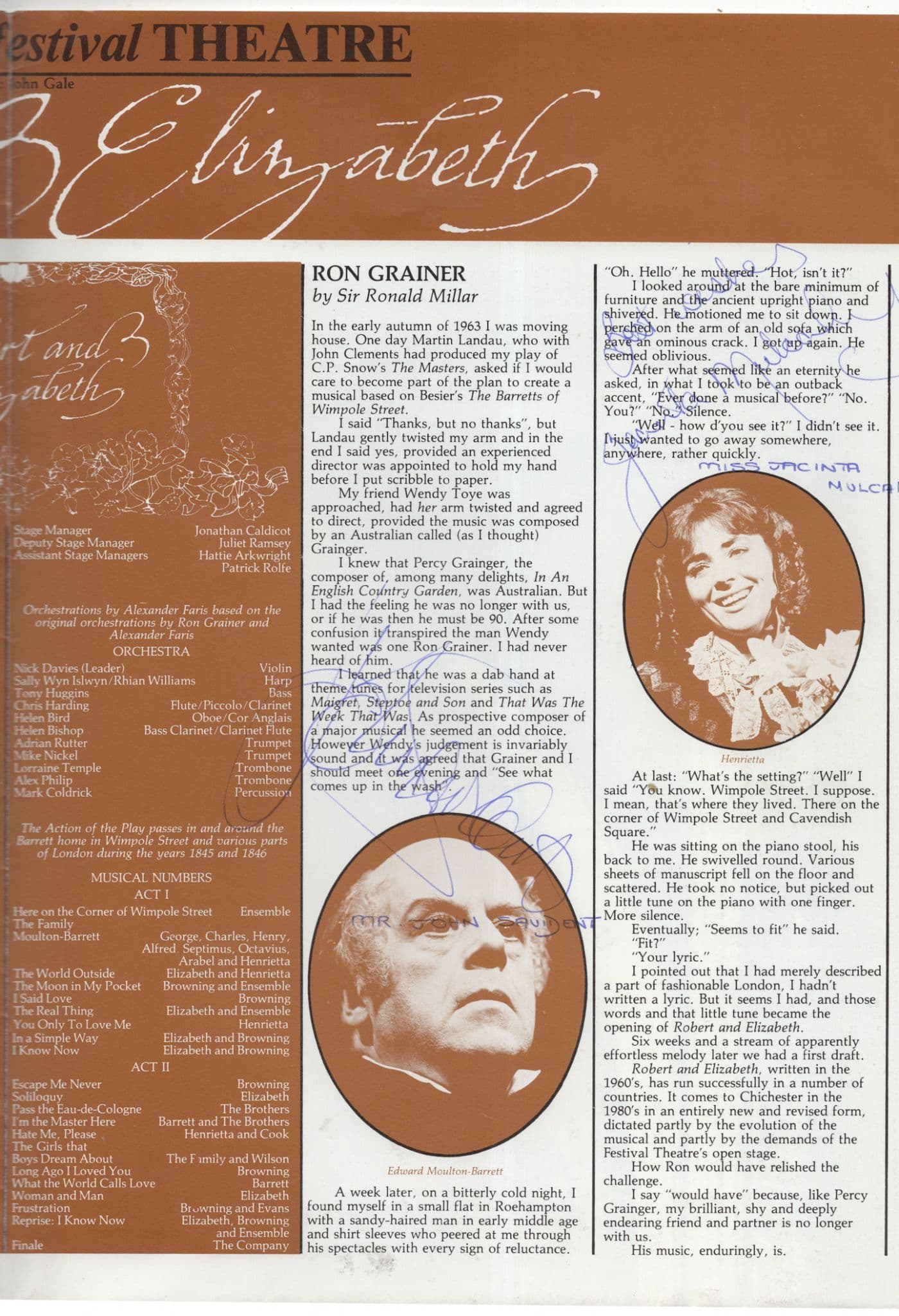 Incredible Chichester Multi Hand Signed Theatre Programme John Savident etc