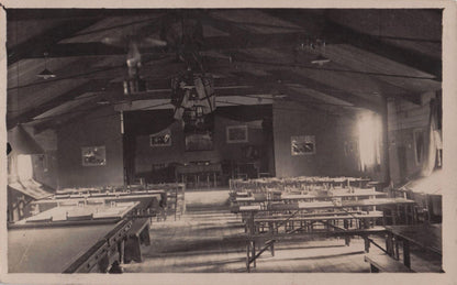 Indentified YMCA at Cliffs Snooker Old Billiards Table 1918 WW1 Old Postcard