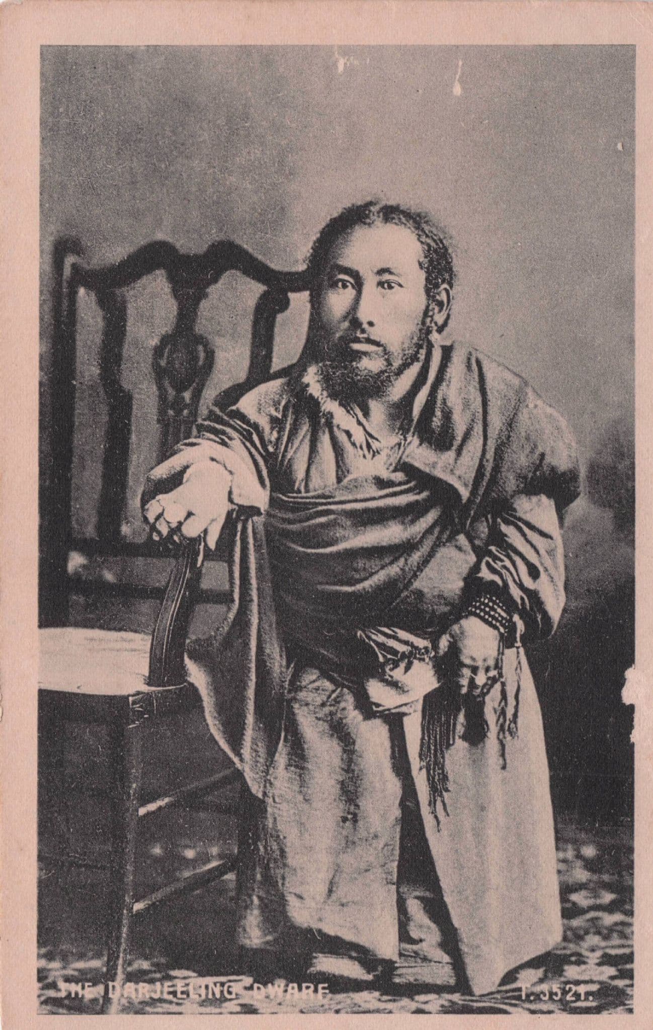 India Darjeeling Ghoom Dwarf Freak Midget Antique Postcard