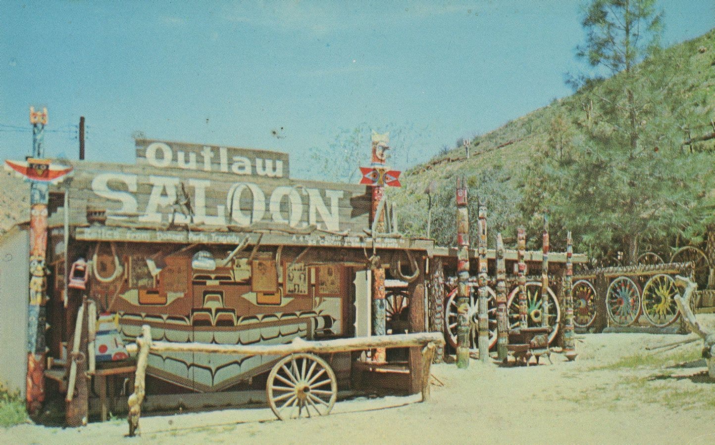 Indian Theatre VIllage Museum Mint Canyon Saugus CA California Postcard