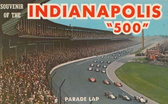 Indianapolis Indy 500 Parade Lap Memorial Day Race Postcard