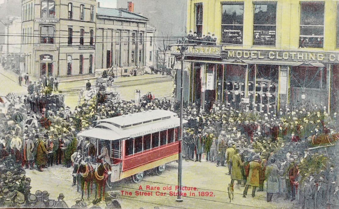 Indianapolis Pennsylvania Street Car Strike 1892 Old Postcard