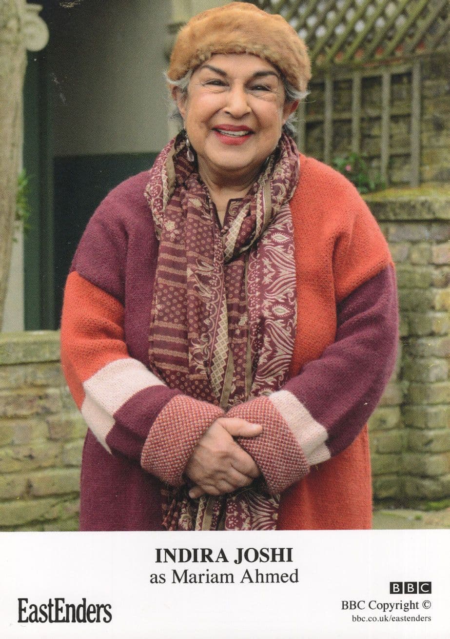 Indira Joshi Eastenders Rare Reverse Hand Signed Cast Card Photo