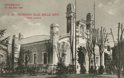 Ingresso Alle Belle Arti Arch Locati Milano Italy 1906 Exposizione Postcard