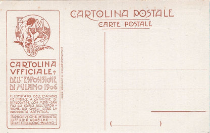Ingresso Alle Belle Arti Arch Locati Milano Italy 1906 Exposizione Postcard