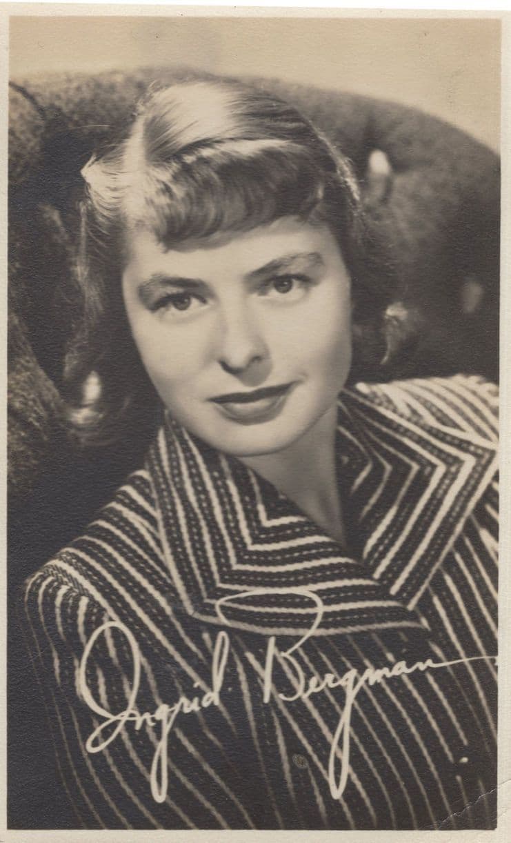 Ingrid Bergman Antique Facimile Rare Signed Photo