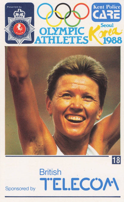 Ingrid Kristiansen Norway Athlete Olympics 1988 Rare Police Trade Photo Card