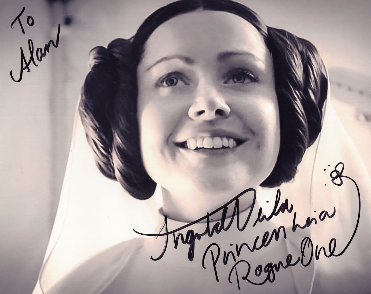 Ingvild Deila Princess Leia Star Wars 10x8 Hand Signed Autograph & COA Photo
