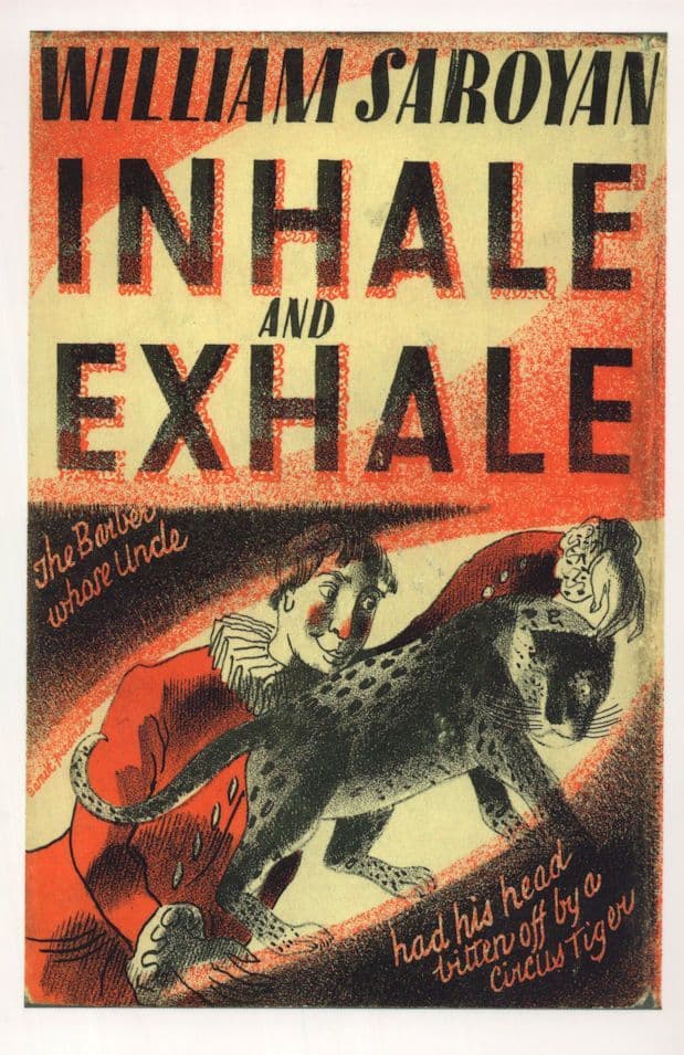 Inhale & Exhale William Saroyan 1936 Book Postcard