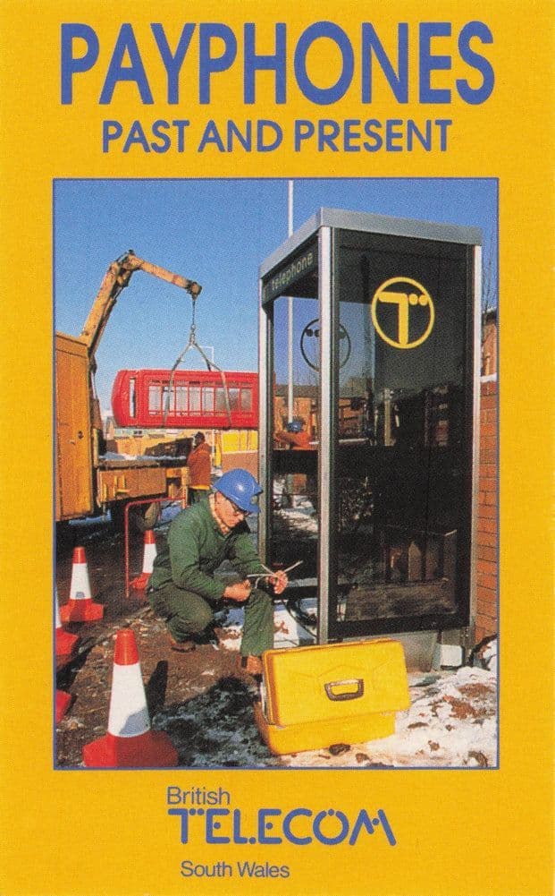 Installation Of 1985 British Telecom Payphone Telephone Box Trade Card