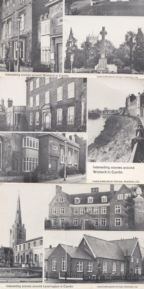 Interesting Scenes Around Wisbech Cambridgeshire 3x Postcard s