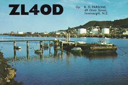 Invercargill New Zealand QSL Radio Rare Postcard Card