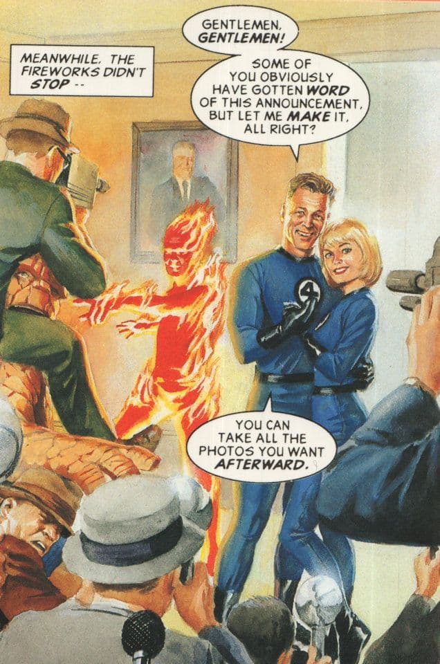 Invisible Girl The Fantastic Four Engagement Marvel Comic Postcard