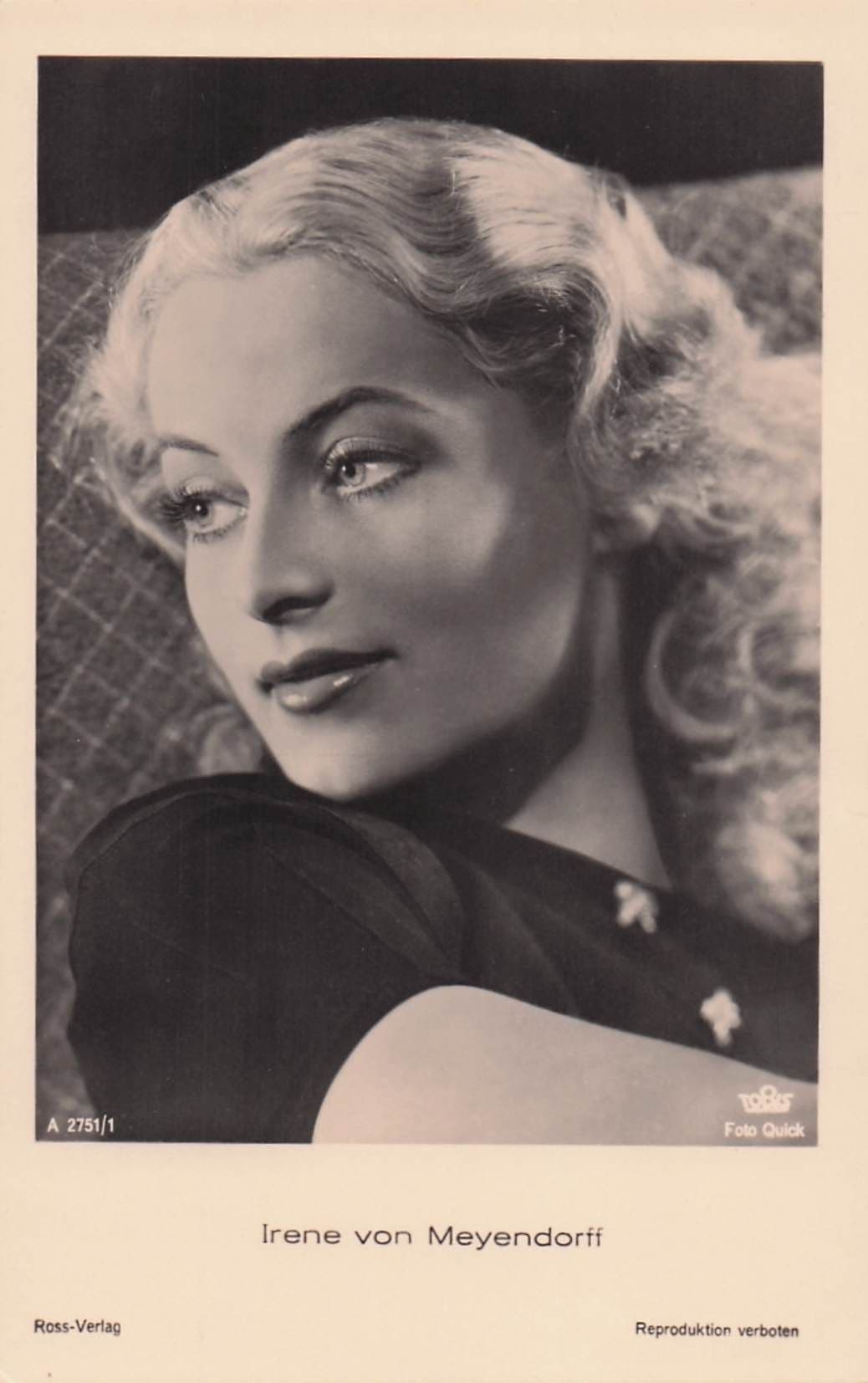 Irene Von Meyendorff Russian German Actress Old RPC Postcard