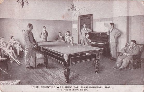 Irish Counties War Hospital Marlborough Hall Glasnevin WW1 Postcard
