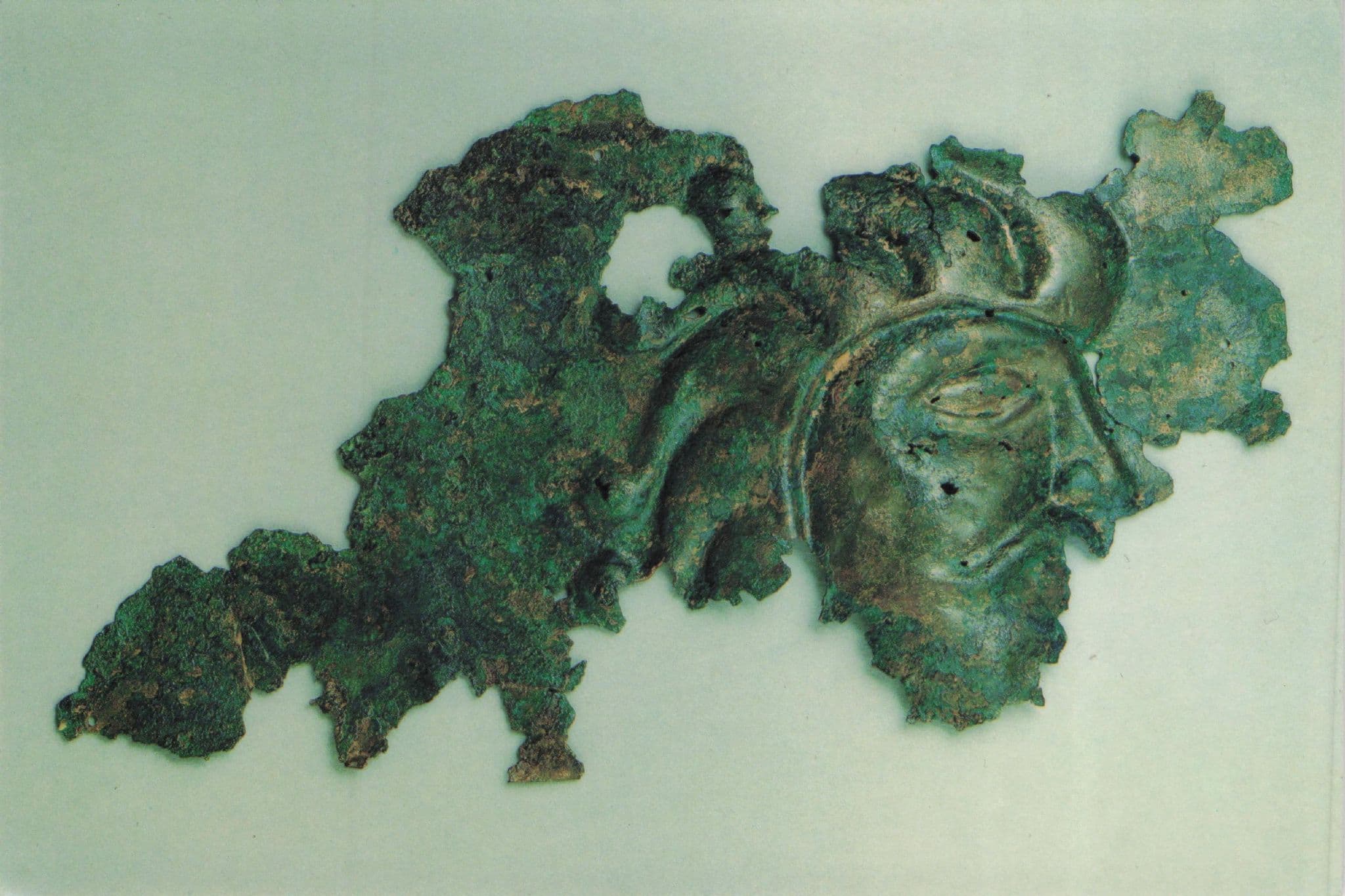 Iron Age Head Of A Celtic Warrior Antique Sculpture Wiltshire Postcard