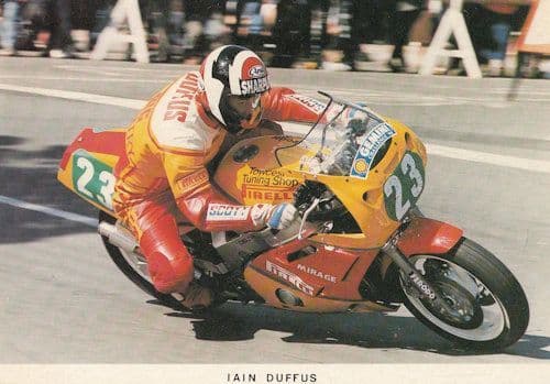 Isle Of Man TT Races Ian Duffus Motorcycle Postcard