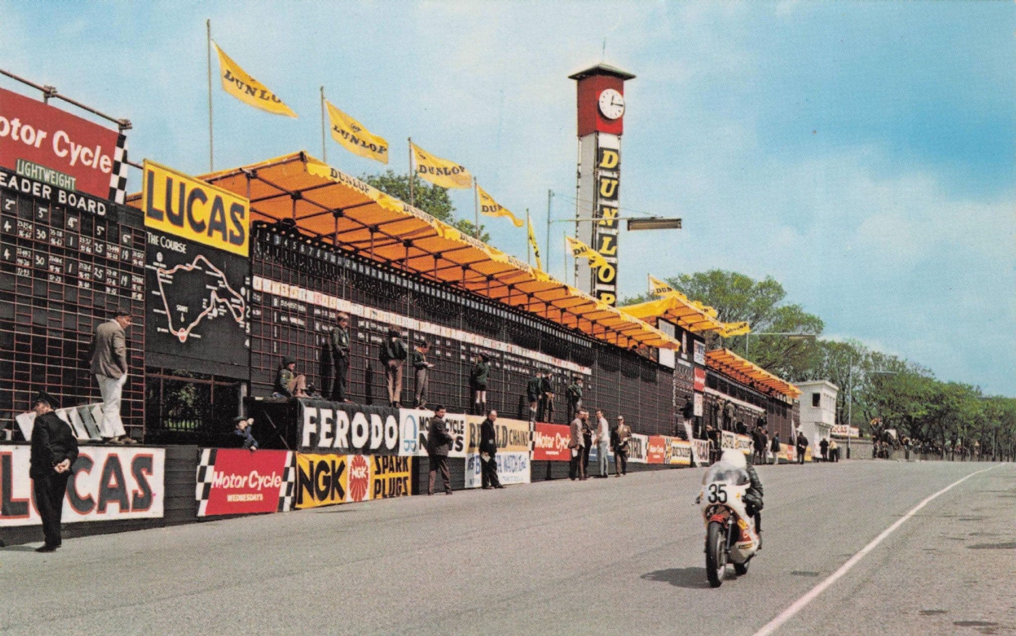 Isle Of Man Victory Line Motorbike TT Race Racing Postcard