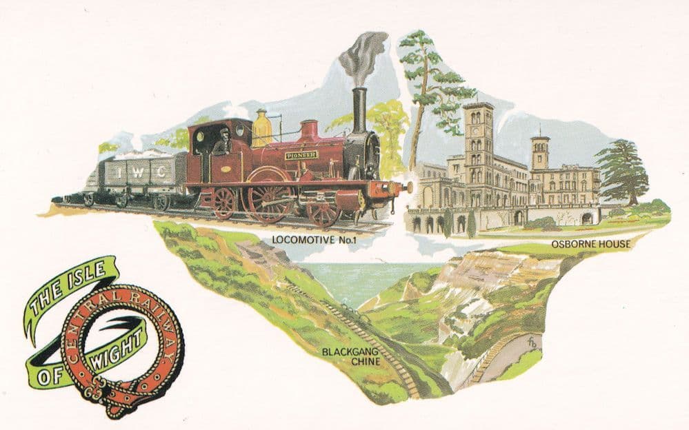 Isle Of Wight Central Railway Locomotive No 6 Train Postcard