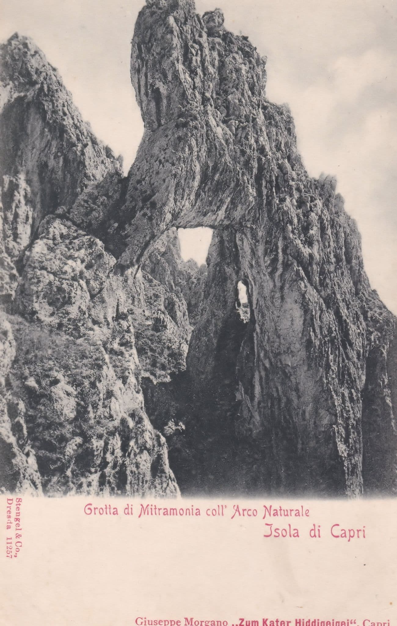 Isola Di Capri Italian Mountain Grotta Di Mitramonia Postcard