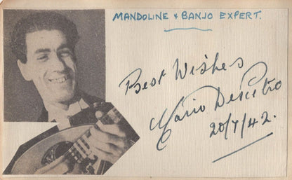 Issy Bonn Mandoline Italian Banjo WW2 Player 2x Hand Signed Autograph
